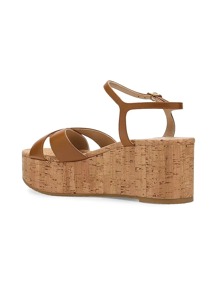 Stuart Weitzman Women's Dayna 65MM Wedge Leather Sandals | Thumbnail 4 Stuart Weitzman Women's Dayna 65MM Wedge Leather Sandals | Thumbnail 4