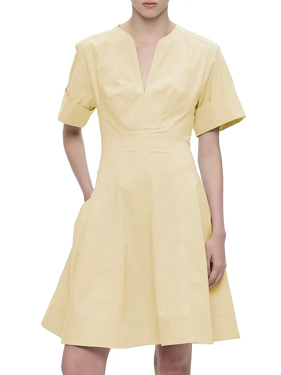 Callas Milano Women's Sora Flared Dress - Yellow | Thumbnail 2
