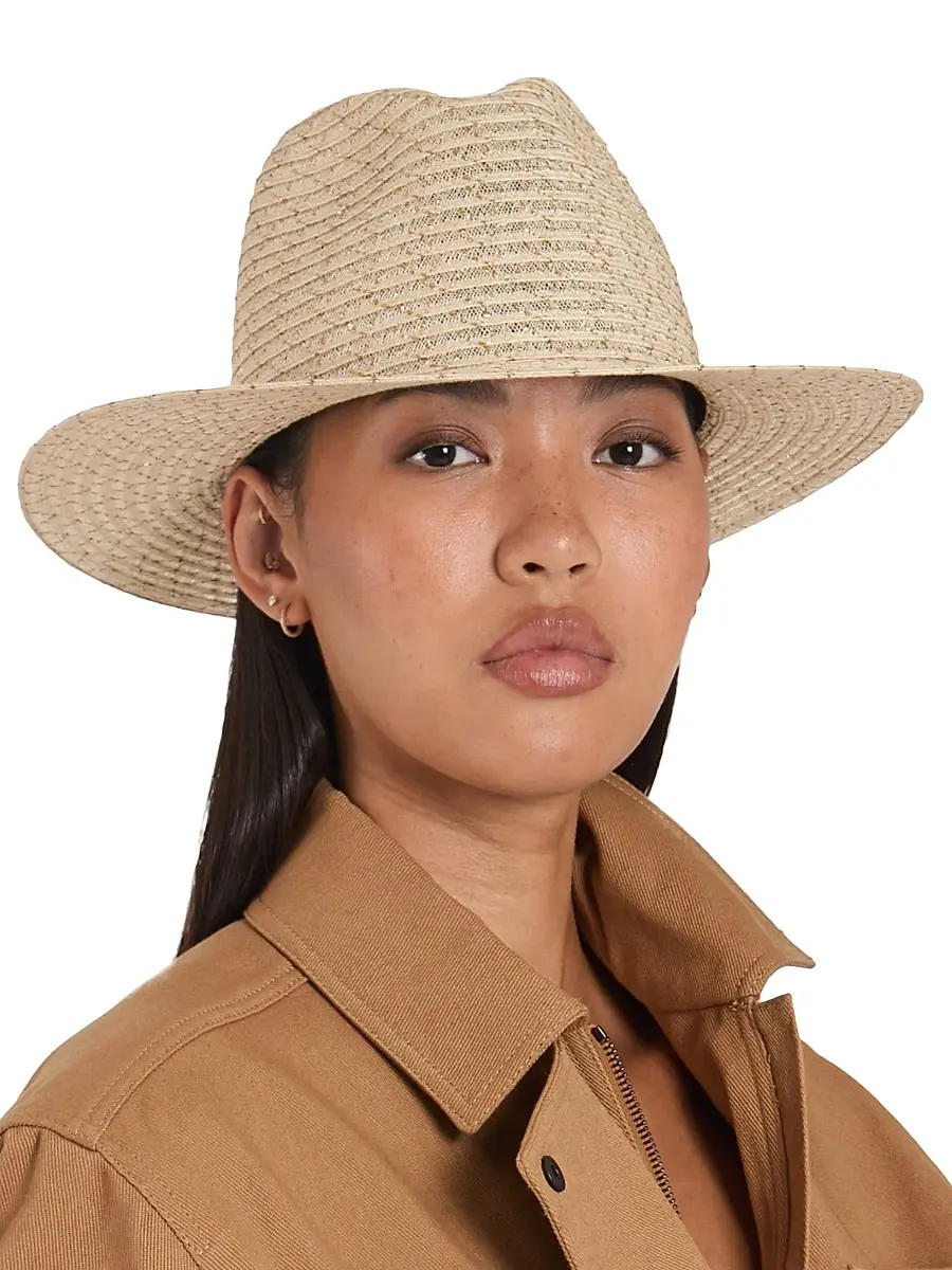Eugenia Kim Women's Courtney Packable Fedora - Natural Gold | Thumbnail 2 Eugenia Kim Women's Courtney Packable Fedora - Natural Gold | Thumbnail 2