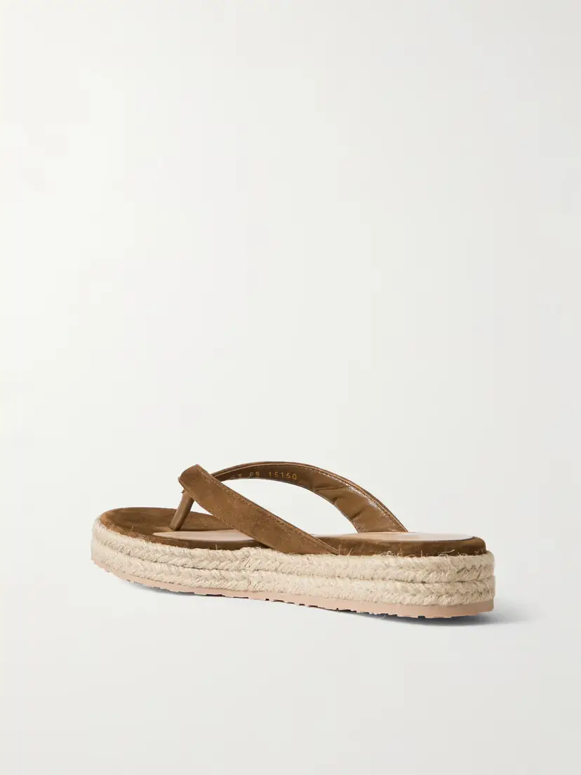 Gianvito Rossi Embellished Suede Platform Espadrille Flip Flops | Thumbnail 3 Gianvito Rossi Embellished Suede Platform Espadrille Flip Flops | Thumbnail 3