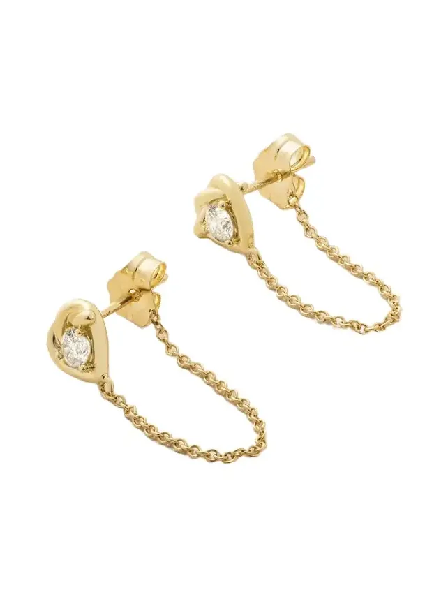 Tie The Knot 10-karat Gold Diamond Earrings Tie The Knot 10-karat Gold Diamond Earrings