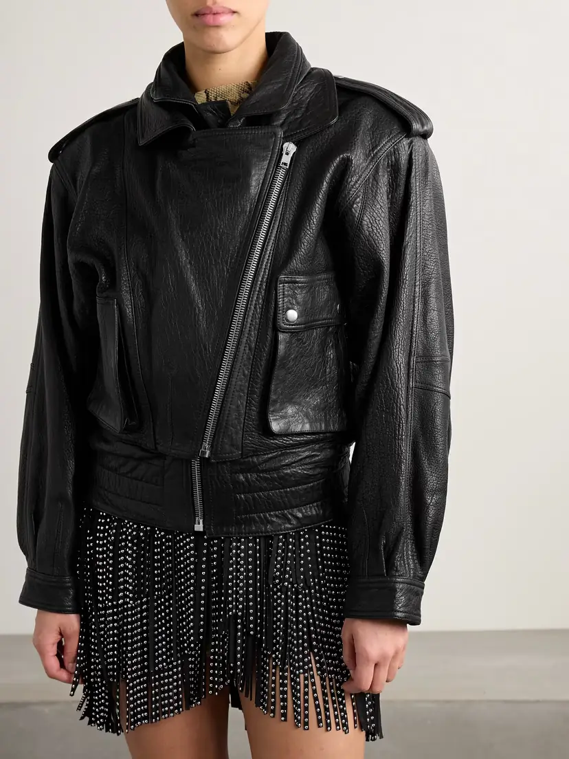 Isabel Marant Aneli Layered Textured-leather Jacket | Thumbnail 3 Isabel Marant Aneli Layered Textured-leather Jacket | Thumbnail 3