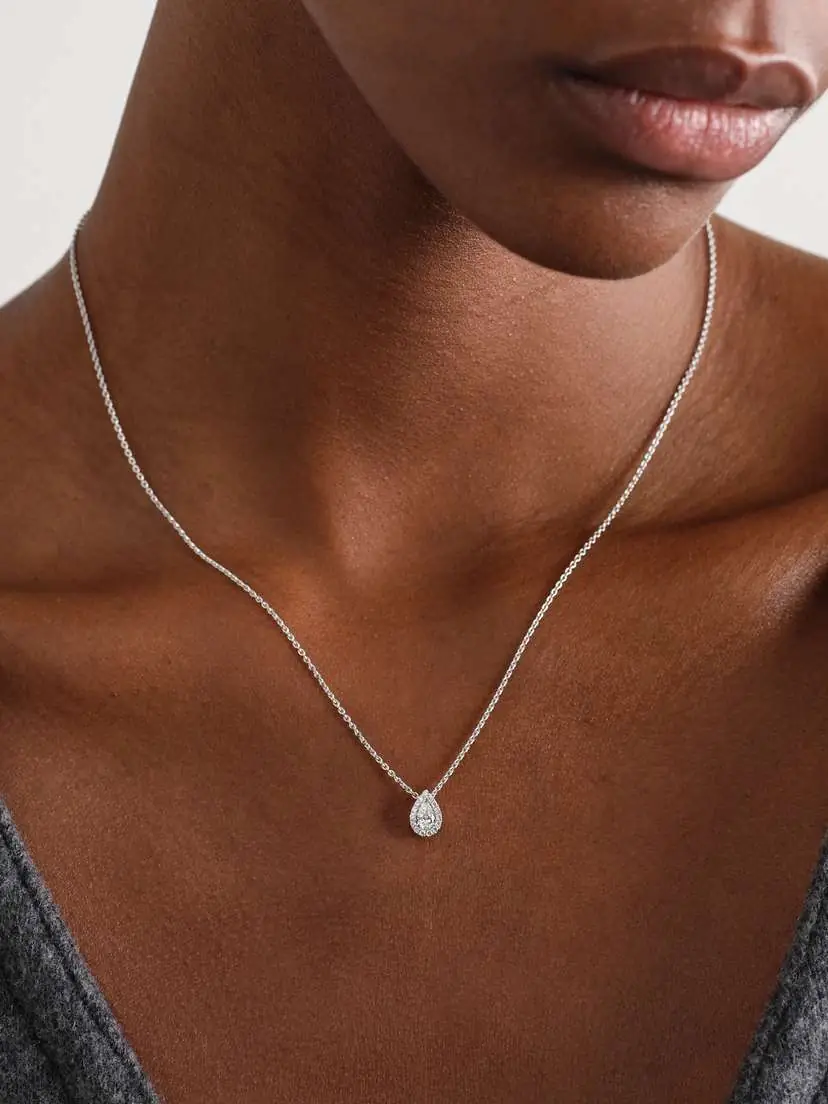 De Beers London Aura 18-karat White Gold Diamond Necklace | Thumbnail 2