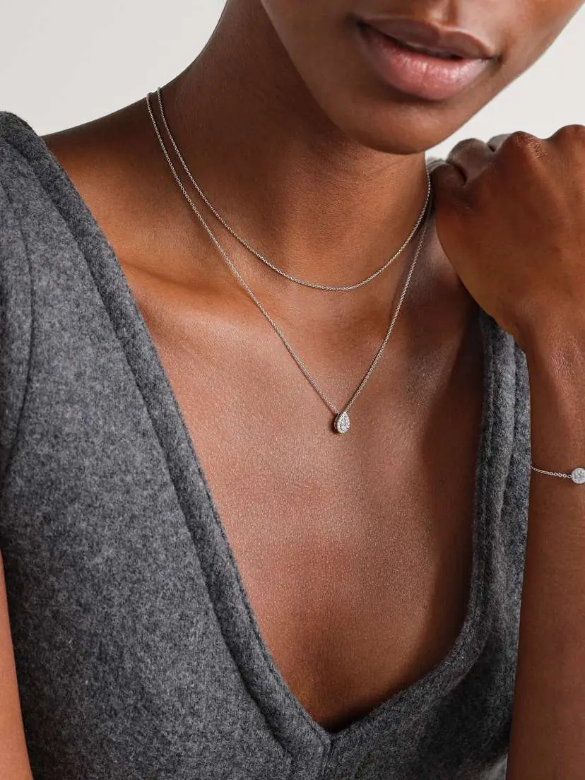 De Beers London Aura 18-karat White Gold Diamond Necklace | Thumbnail 5