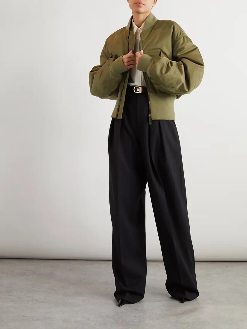 Saint Laurent Shell Bomber Jacket | Thumbnail 2 Saint Laurent Shell Bomber Jacket | Thumbnail 2