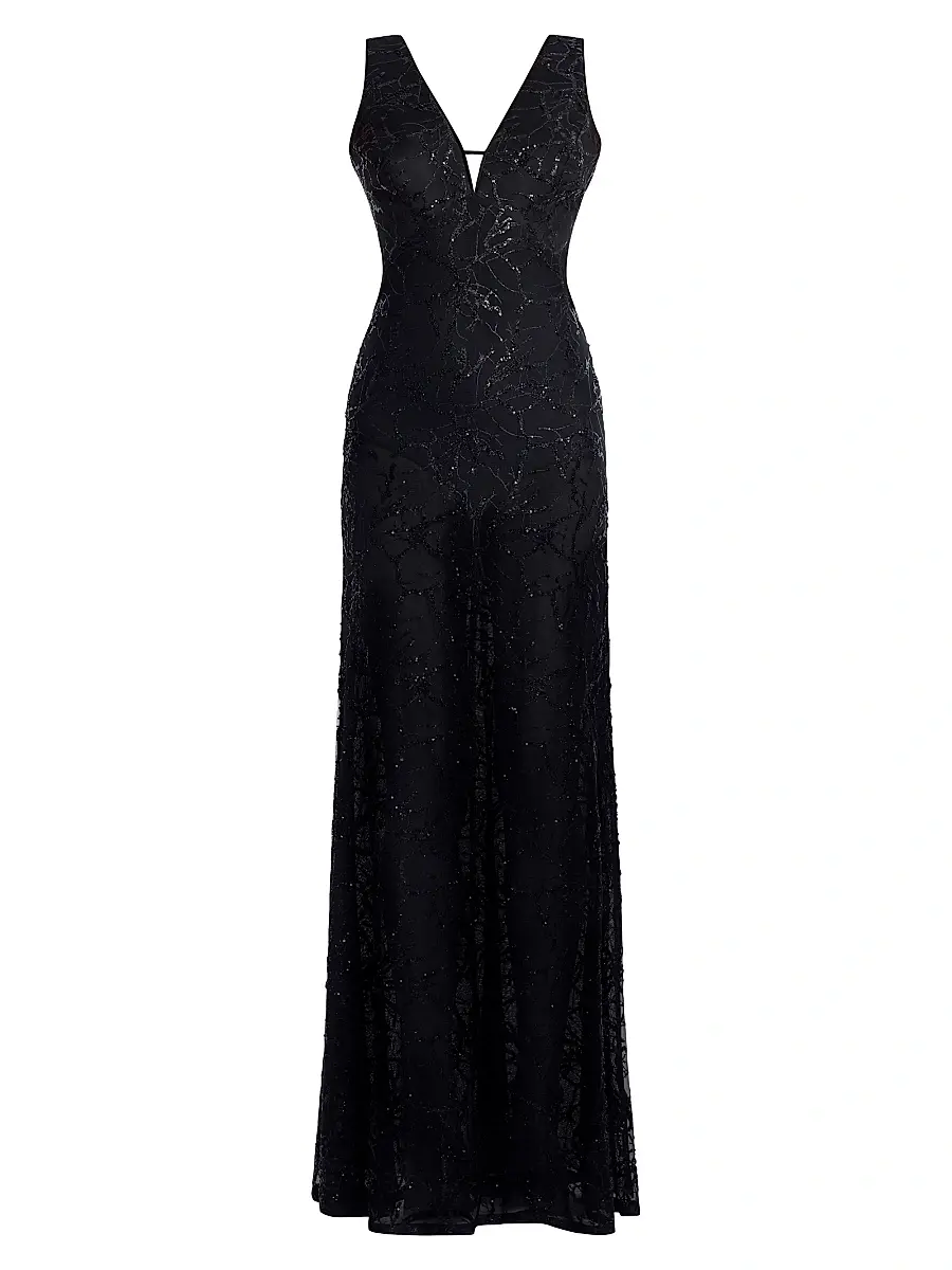 BCBGMAXAZRIA Women's Embellished Cut Out Gown | Image 1 BCBGMAXAZRIA Women's Embellished Cut Out Gown | Image 1
