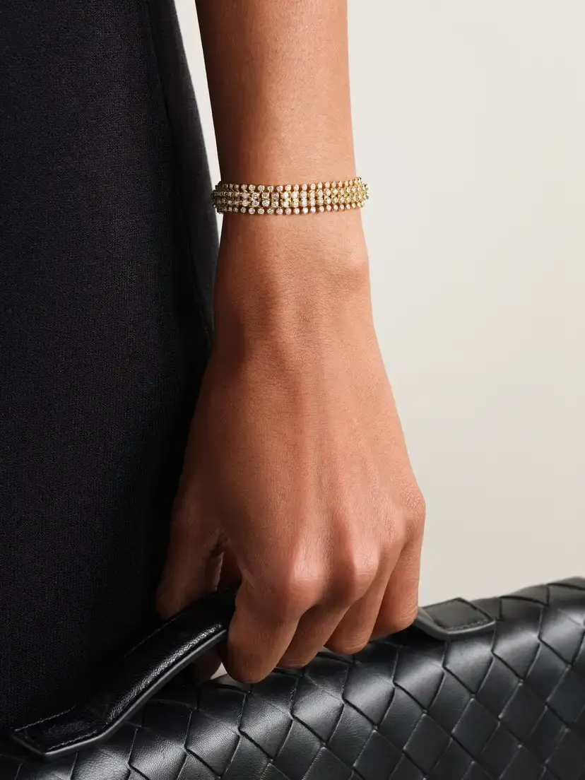 Marie Lichtenberg Mesh 18-karat Gold Diamond Bracelet | Thumbnail 2