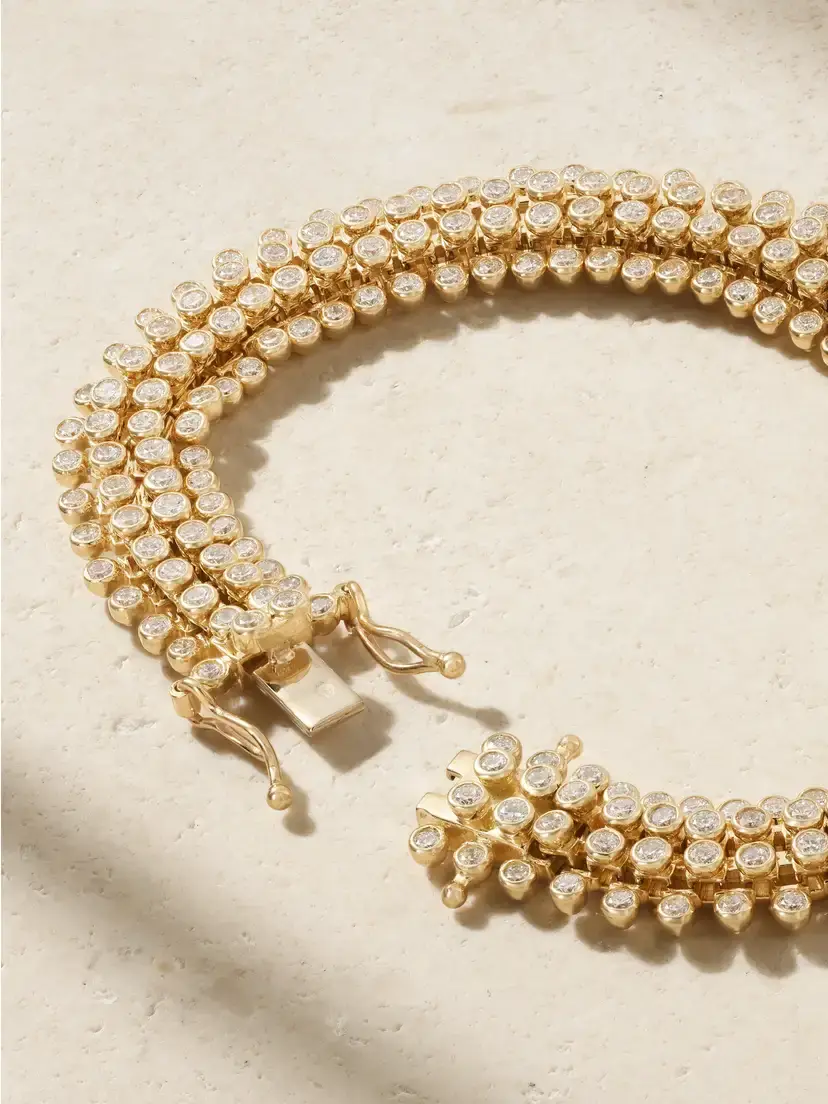 Marie Lichtenberg Mesh 18-karat Gold Diamond Bracelet | Thumbnail 3
