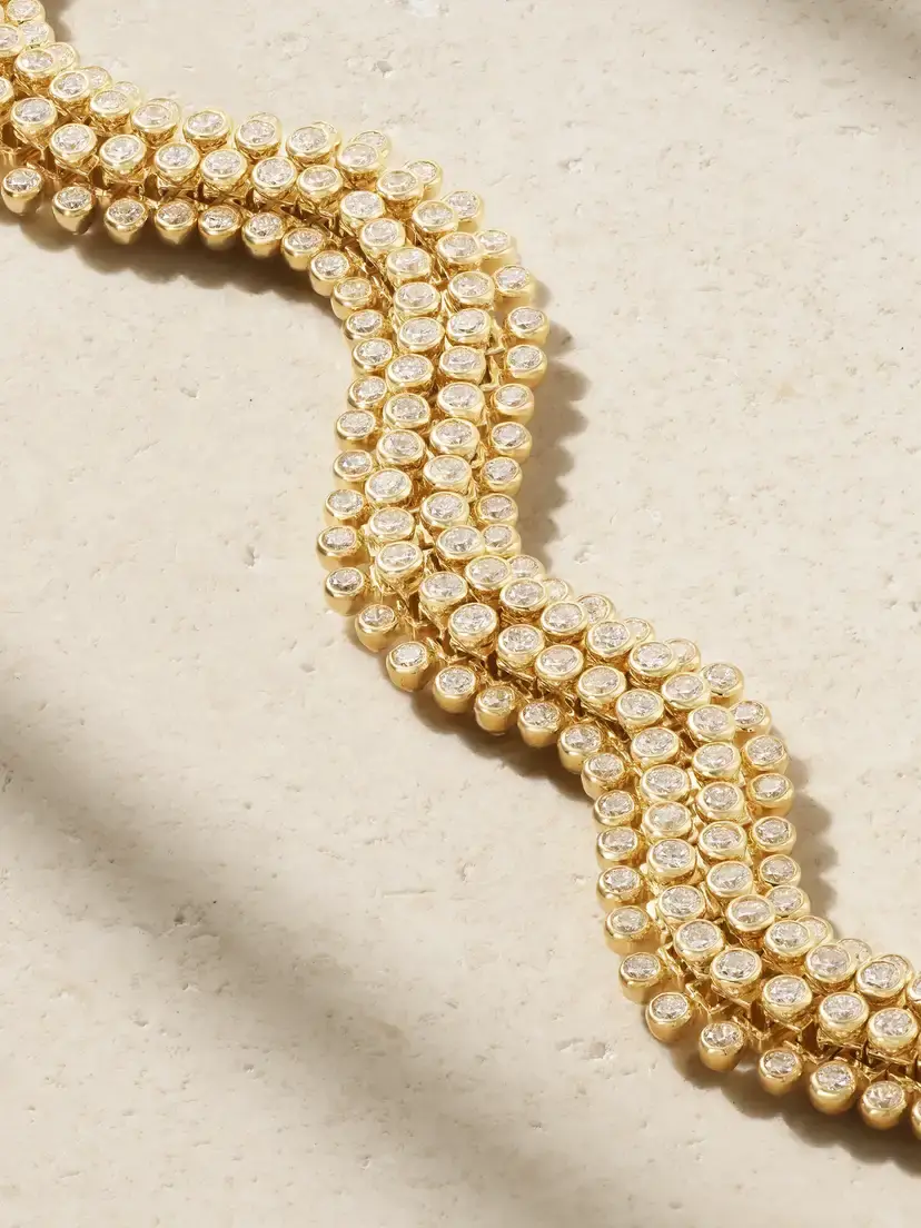 Marie Lichtenberg Mesh 18-karat Gold Diamond Bracelet | Thumbnail 4