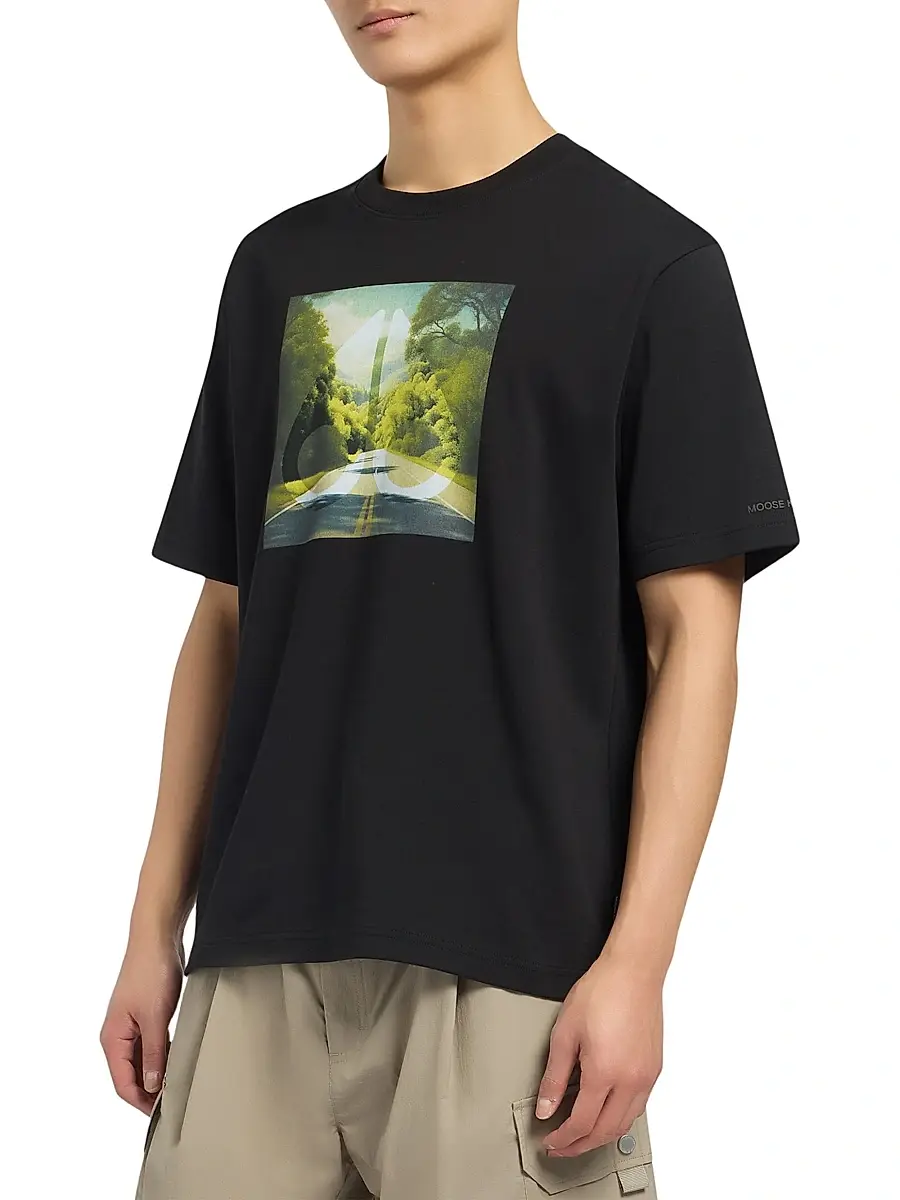 Moose Knuckles Men's Pine Avenue Crewneck T-Shirt | Thumbnail 4