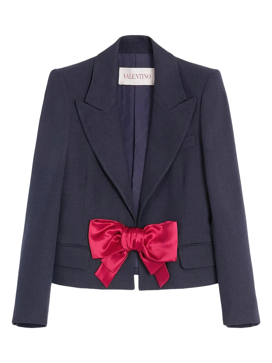 Valentino Women's Viscose Jacket with Bow - Provence Blue