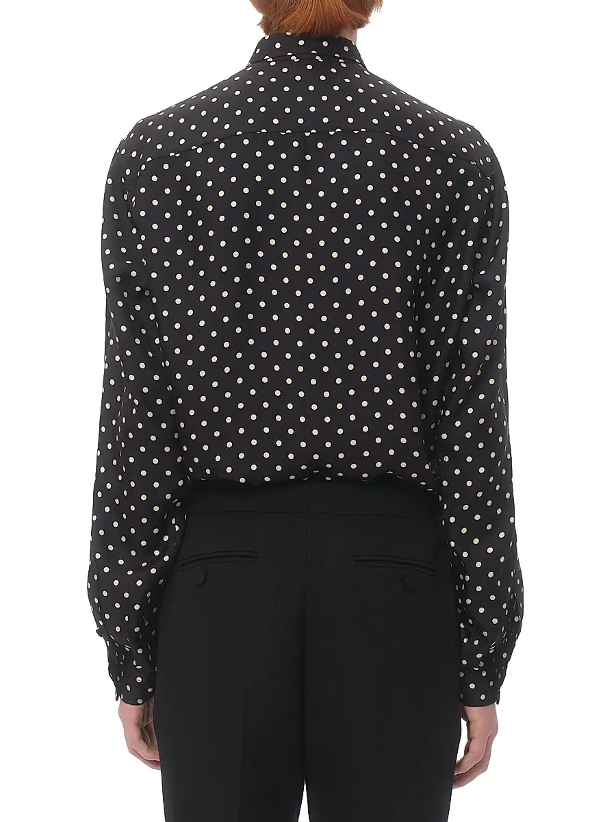 Valentino Men's Silk Twill Shirt with Plusdepois Print - Black Butter | Thumbnail 3 Valentino Men's Silk Twill Shirt with Plusdepois Print - Black Butter | Thumbnail 3