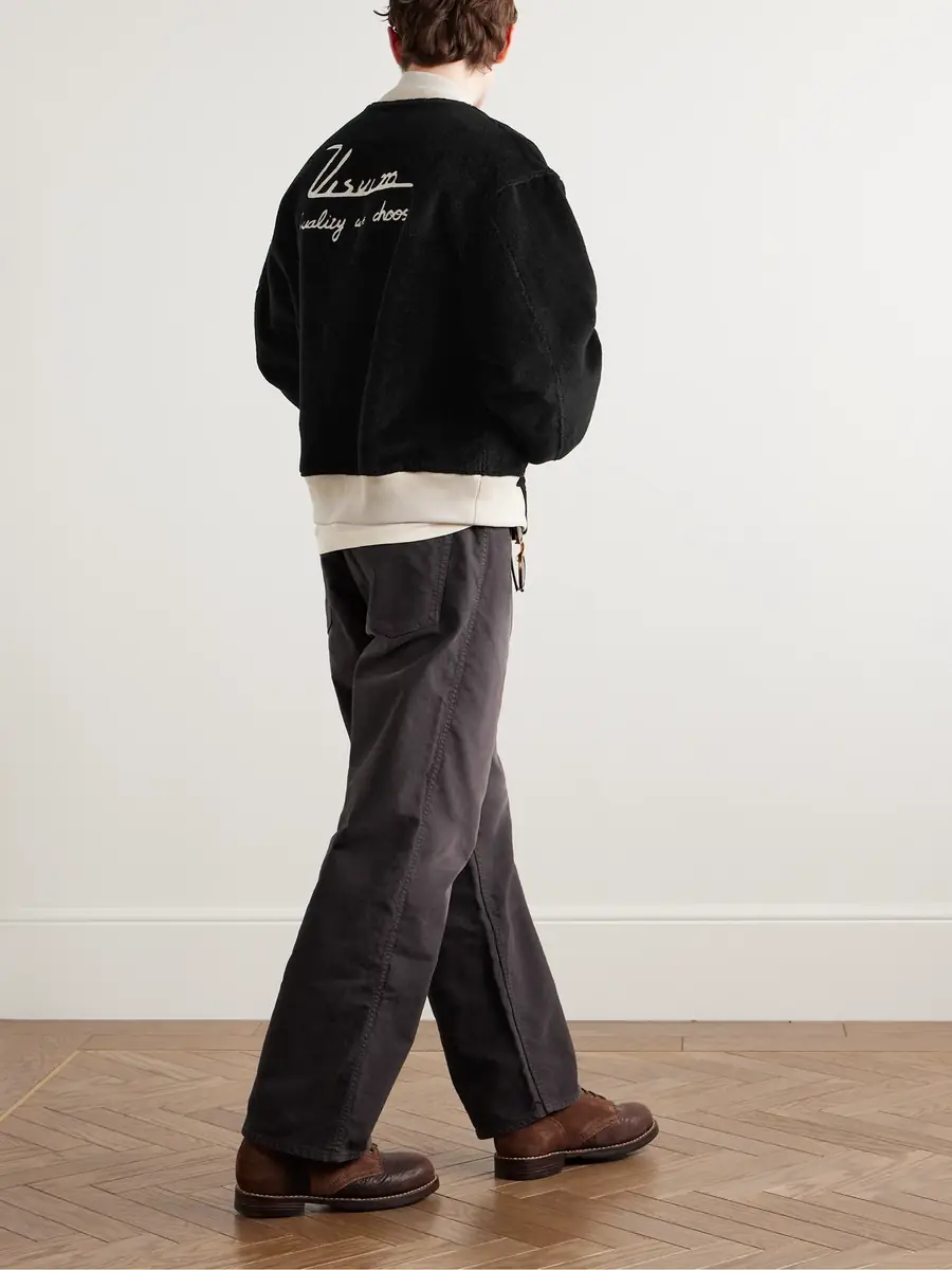 Visvim Reversible Embroidered Wool-Fleece and Silk-Satin Bomber Jacket - Men | Thumbnail 2