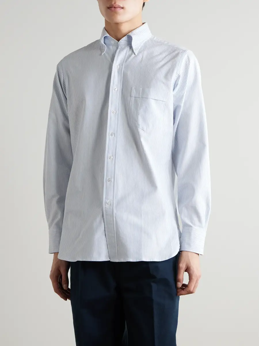 Drake's Button-Down Collar Striped Cotton Oxford Shirt - Men | Thumbnail 3 Drake's Button-Down Collar Striped Cotton Oxford Shirt - Men | Thumbnail 3