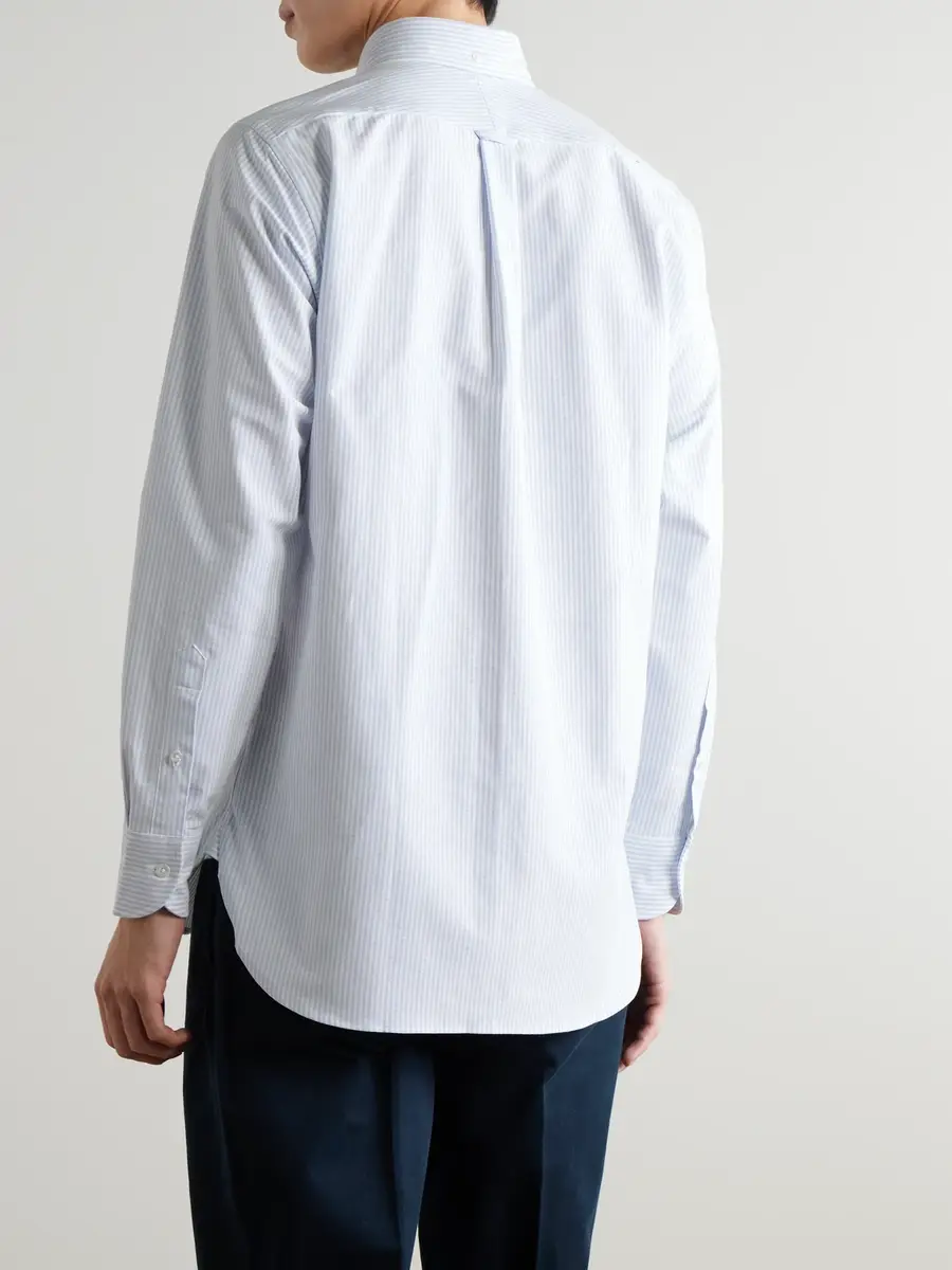Drake's Button-Down Collar Striped Cotton Oxford Shirt - Men | Thumbnail 4 Drake's Button-Down Collar Striped Cotton Oxford Shirt - Men | Thumbnail 4