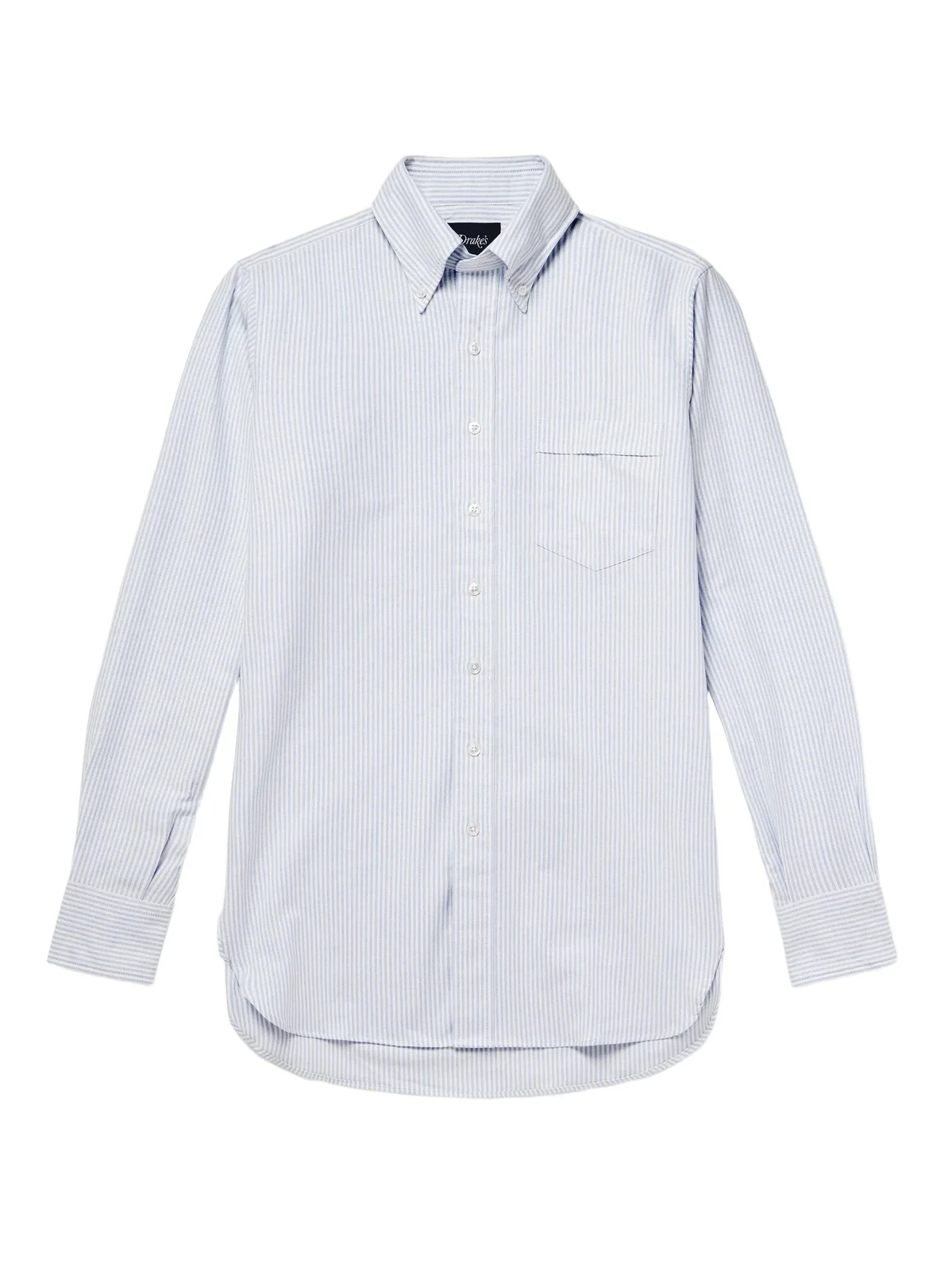 Button-Down Collar Striped Cotton Oxford Shirt - Men Button-Down Collar Striped Cotton Oxford Shirt - Men