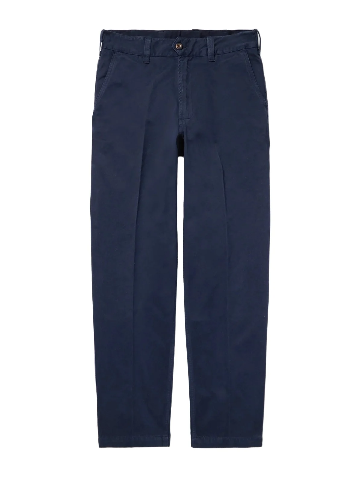 Straight-Leg Peached Cotton-Twill Trousers - Men