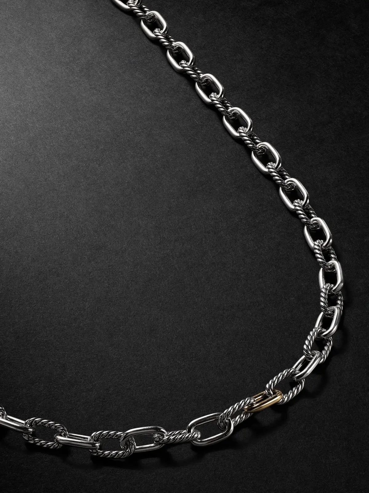 Madison Sterling Silver and 18-Karat Gold Chain Necklace - Men Madison Sterling Silver and 18-Karat Gold Chain Necklace - Men