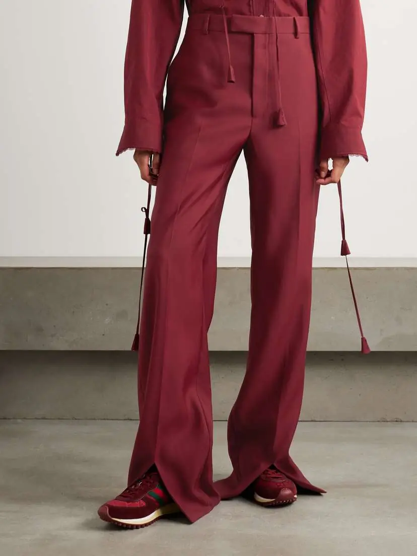 Gucci Wool Wide-leg Pants | Thumbnail 3 Gucci Wool Wide-leg Pants | Thumbnail 3