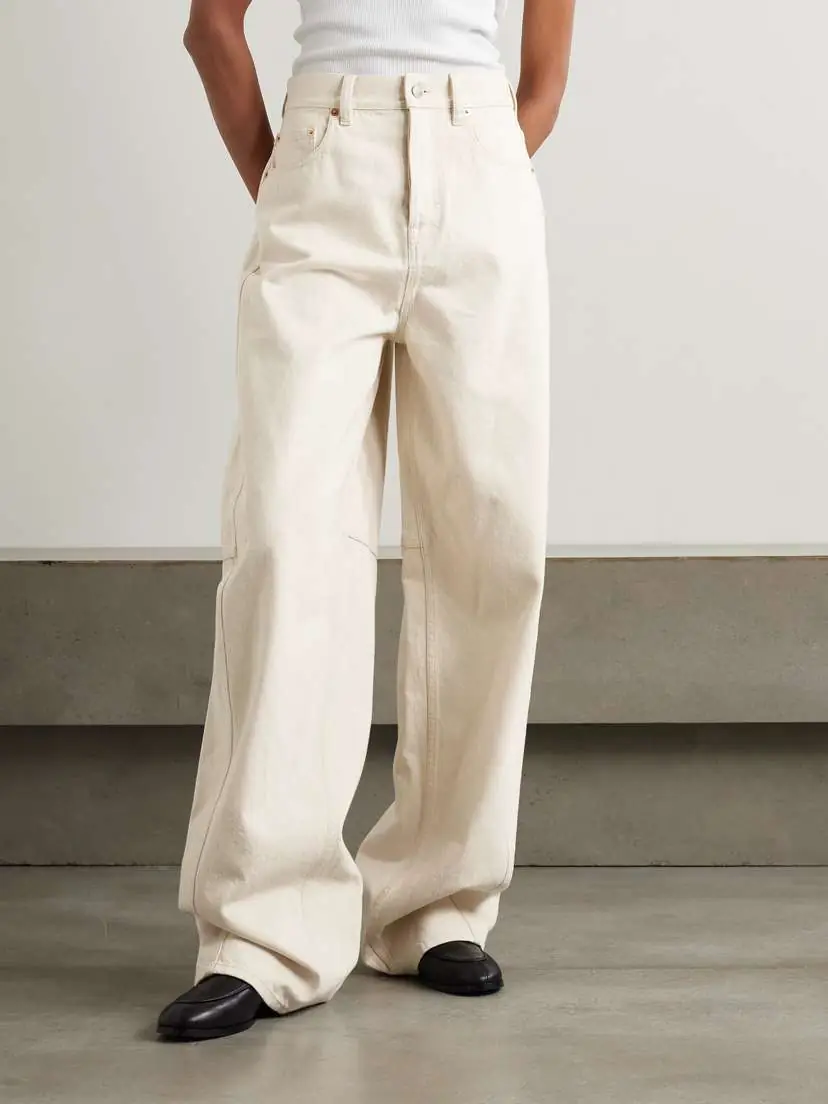 Gucci Patent Leather-trimmed Paneled High-rise Barrel-leg Jeans | Thumbnail 3 Gucci Patent Leather-trimmed Paneled High-rise Barrel-leg Jeans | Thumbnail 3