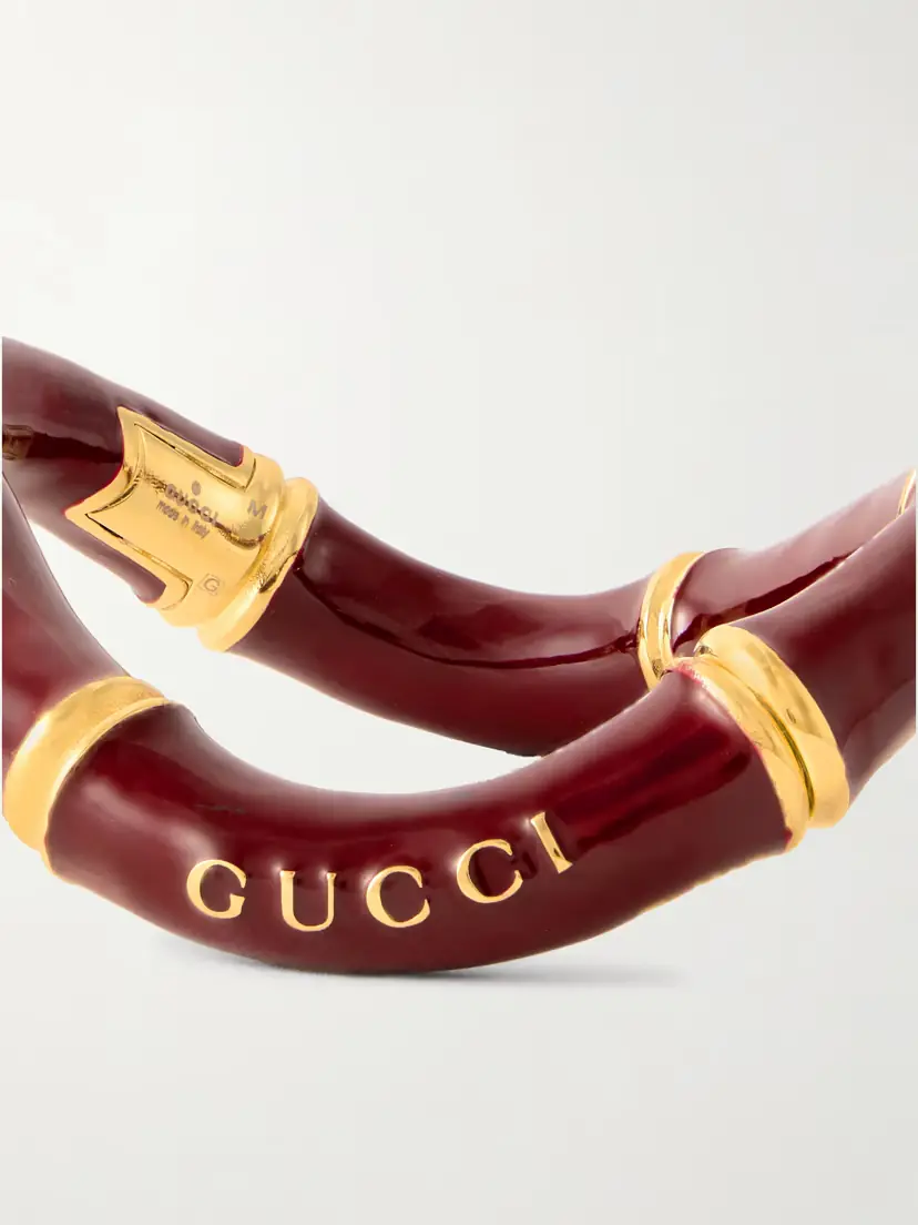 Gucci Bamboo Gold-tone Enamel Bracelet | Thumbnail 4 Gucci Bamboo Gold-tone Enamel Bracelet | Thumbnail 4