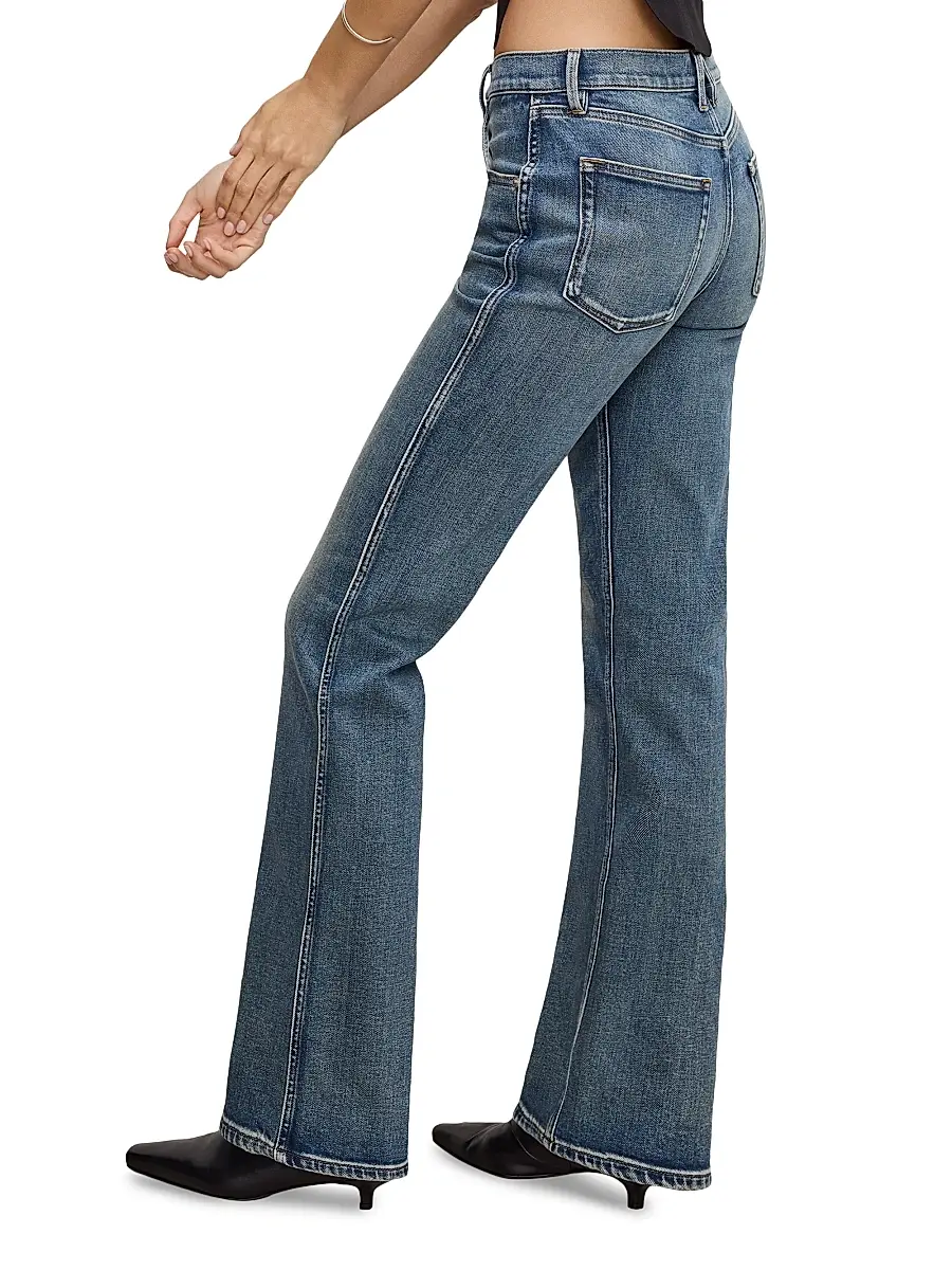 GOOD AMERICAN Women's Good Standard Bootcut Jeans | Thumbnail 4