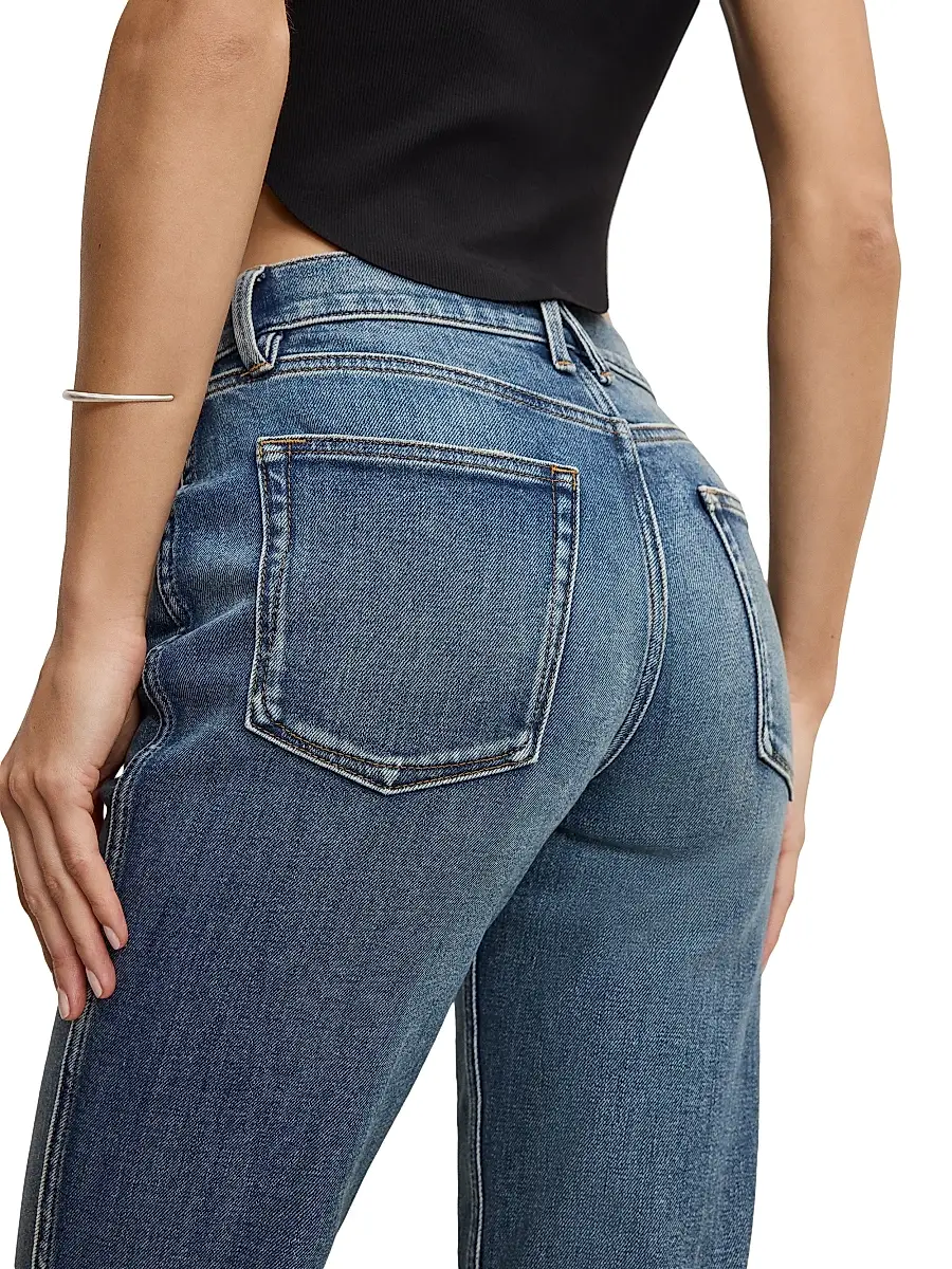 GOOD AMERICAN Women's Good Standard Bootcut Jeans | Thumbnail 7
