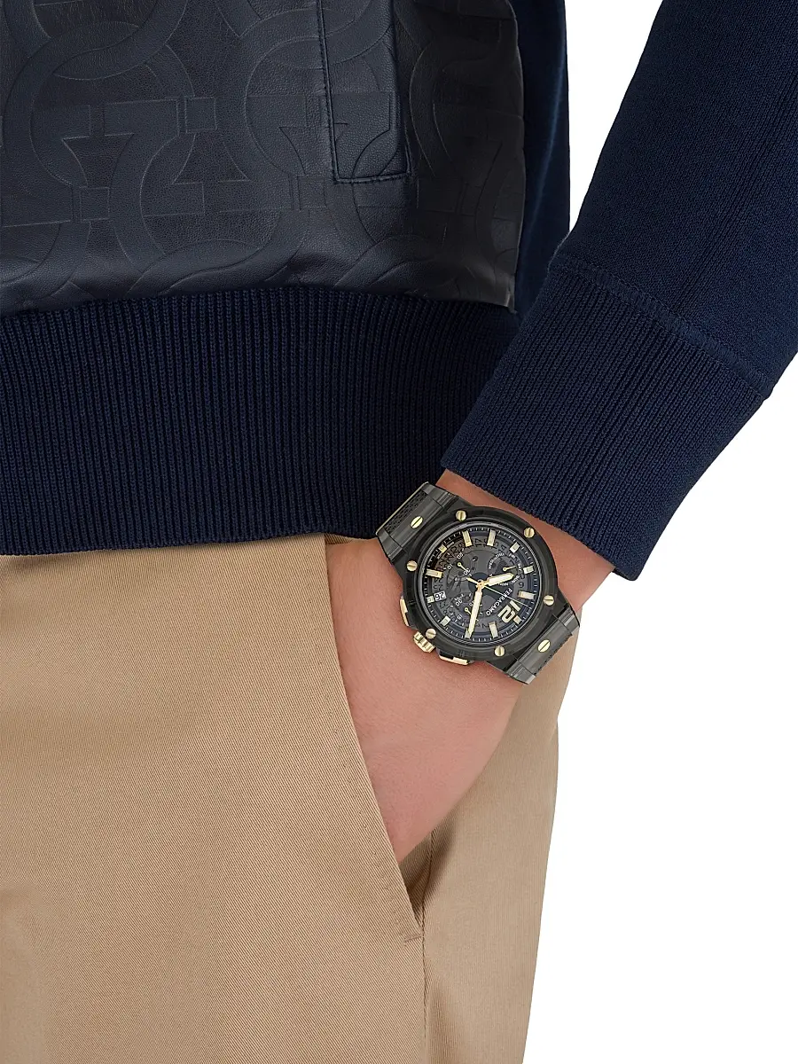 FERRAGAMO Men's F-80 Translucent Chronograph Watch/44MM - Black | Thumbnail 2 FERRAGAMO Men's F-80 Translucent Chronograph Watch/44MM - Black | Thumbnail 2