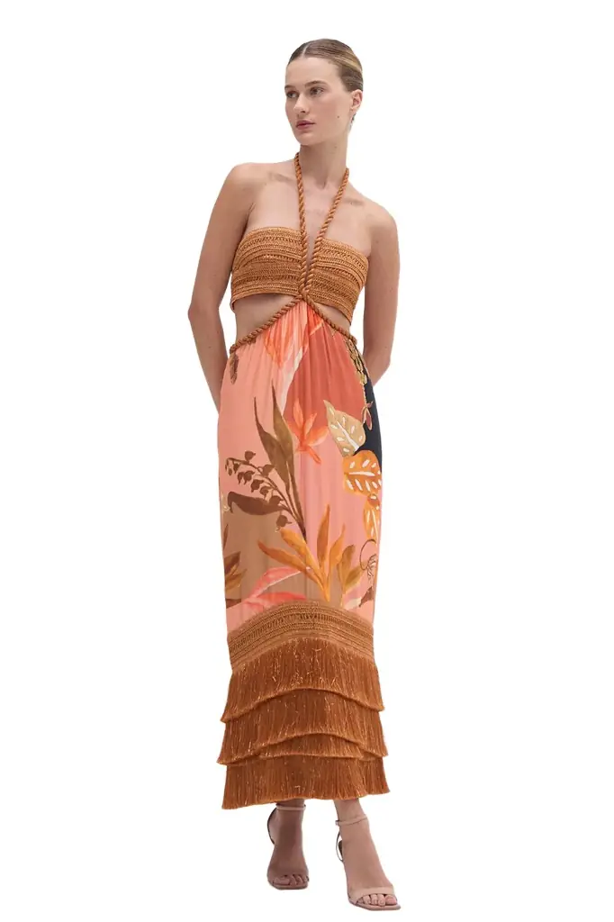 PatBo BANANIER CUT OUT MIDI DRESS