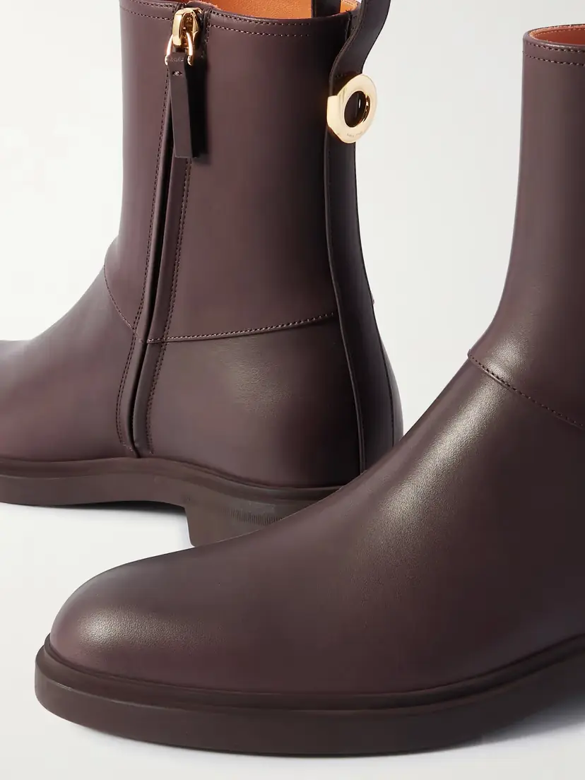 Loro Piana Kilda Paneled Leather Ankle Boots | Thumbnail 4 Loro Piana Kilda Paneled Leather Ankle Boots | Thumbnail 4