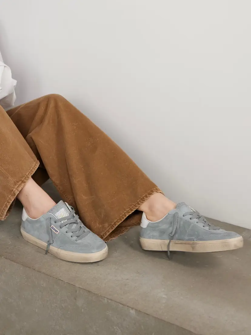 Golden Goose Soul-star Distressed Leather-trimmed Suede Sneakers | Thumbnail 2