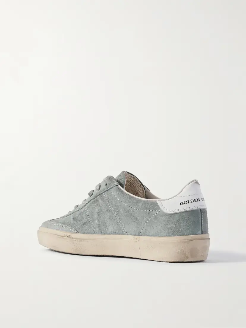 Golden Goose Soul-star Distressed Leather-trimmed Suede Sneakers | Thumbnail 3
