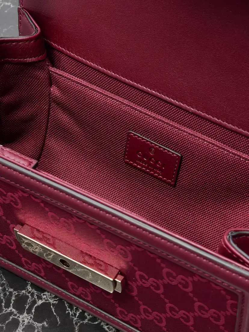 Gucci Go Small Leather-trimmed Canvas-jacquard Shoulder Bag | Thumbnail 5 Gucci Go Small Leather-trimmed Canvas-jacquard Shoulder Bag | Thumbnail 5