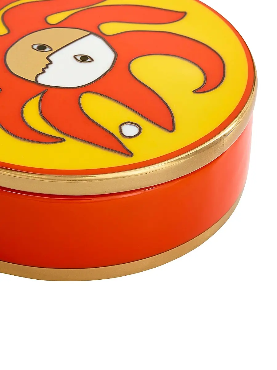 Jonathan Adler Playa Round Box - Yellow Orange | Thumbnail 4 Jonathan Adler Playa Round Box - Yellow Orange | Thumbnail 4