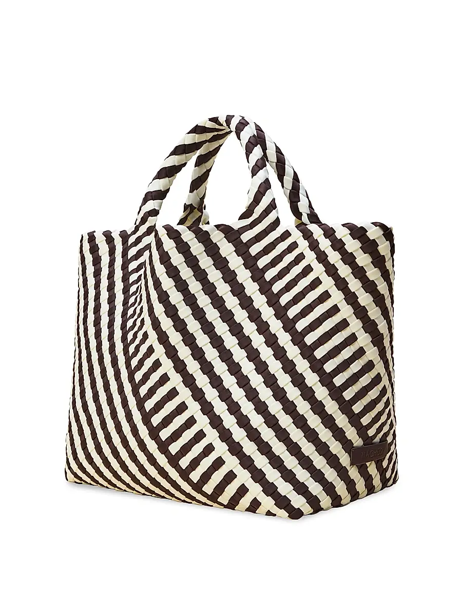 Naghedi Women's St. Barths Medium Striped Geo Tote Bag | Thumbnail 2 Naghedi Women's St. Barths Medium Striped Geo Tote Bag | Thumbnail 2