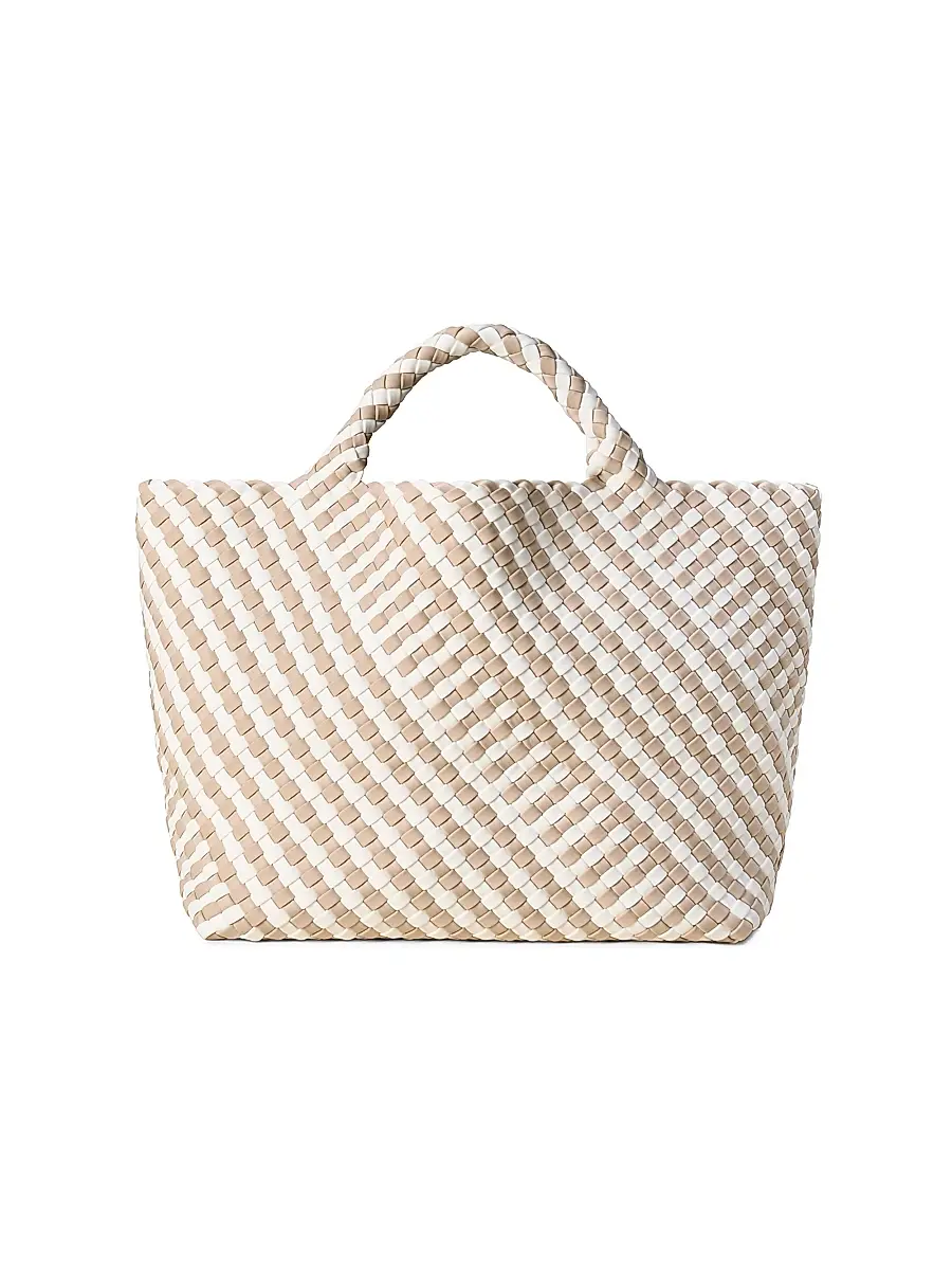 Naghedi Women's St. Barths Medium Striped Geo Tote Bag | Thumbnail 6 Naghedi Women's St. Barths Medium Striped Geo Tote Bag | Thumbnail 6