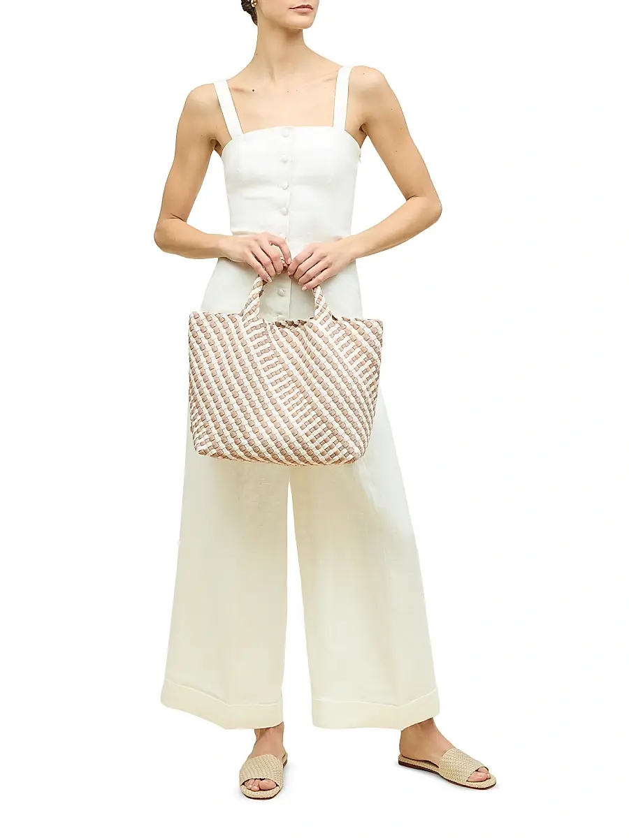Naghedi Women's St. Barths Medium Striped Geo Tote Bag | Thumbnail 8 Naghedi Women's St. Barths Medium Striped Geo Tote Bag | Thumbnail 8