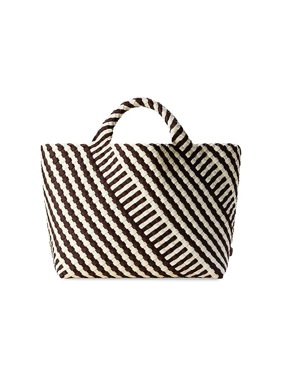 Naghedi Women's St. Barths Medium Striped Geo Tote Bag