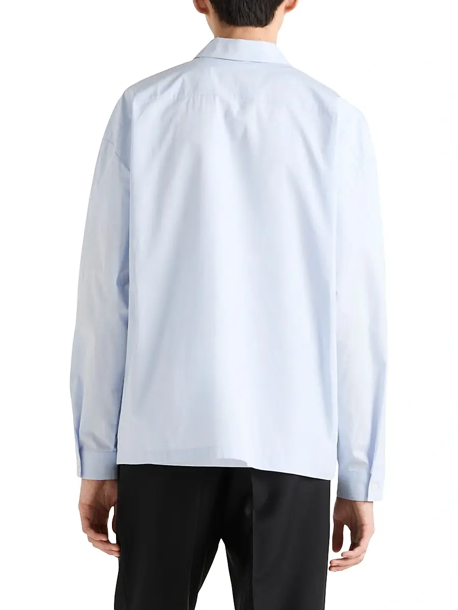 Prada Men's Cotton Zipper Shirt | Thumbnail 3