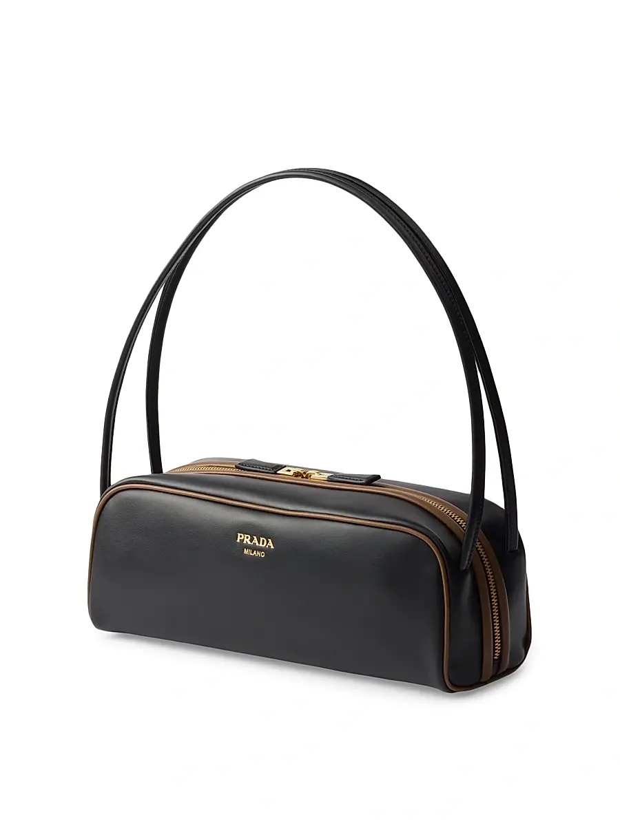 Prada Women's Swing Smooth Leather Shoulder Bag - Black | Thumbnail 3 Prada Women's Swing Smooth Leather Shoulder Bag - Black | Thumbnail 3