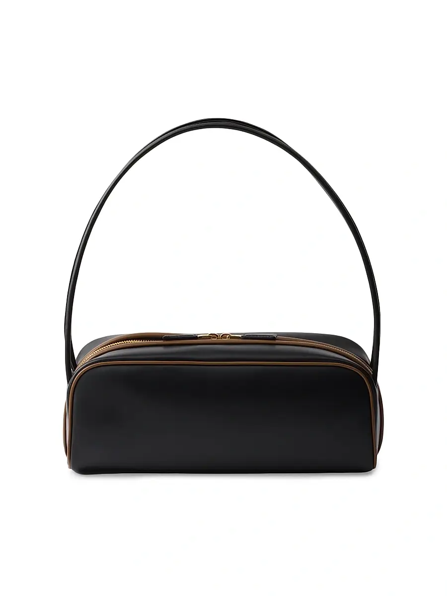 Prada Women's Swing Smooth Leather Shoulder Bag - Black | Thumbnail 4 Prada Women's Swing Smooth Leather Shoulder Bag - Black | Thumbnail 4