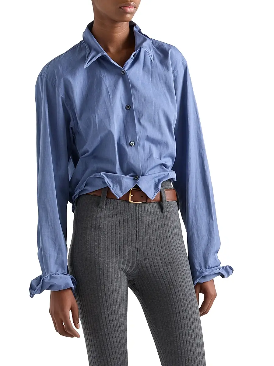 Prada Women's Fil-à-Fil Shirt | Thumbnail 2 Prada Women's Fil-à-Fil Shirt | Thumbnail 2