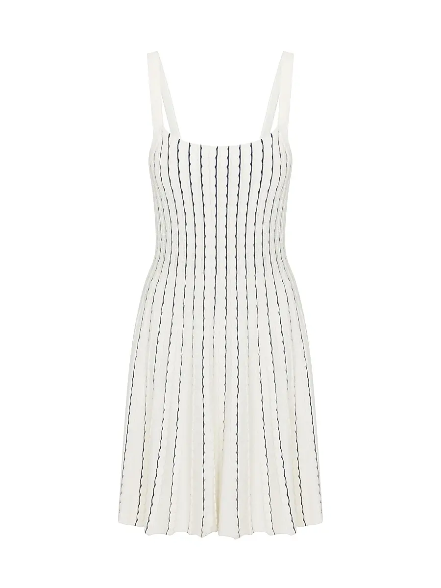 REBECCA TAYLOR Women's Dorothy Scallop Knit A-Line Minidress