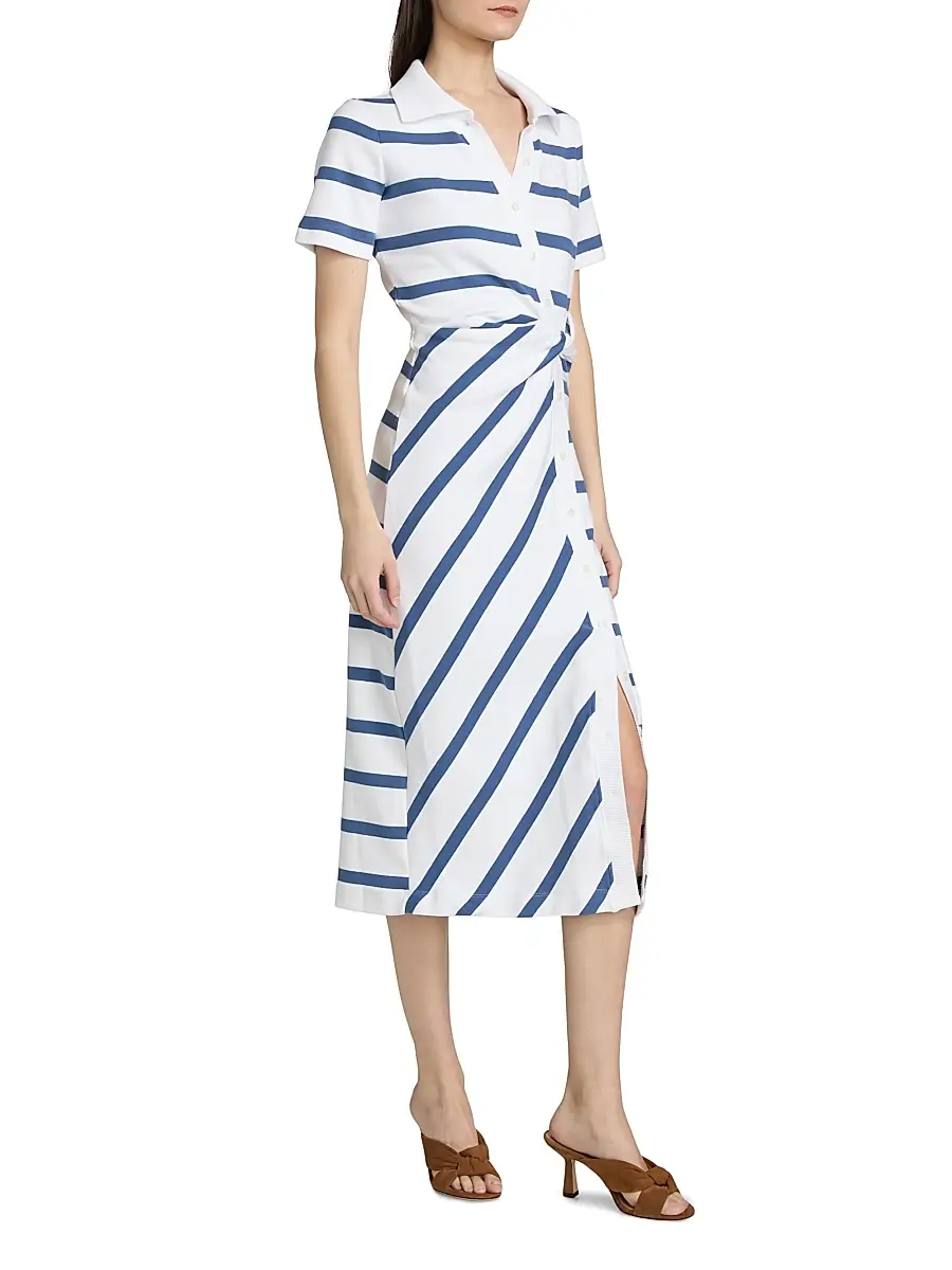 TANYA TAYLOR Women's Ellicot Striped Stretch Cotton Shirtdress | Thumbnail 3 TANYA TAYLOR Women's Ellicot Striped Stretch Cotton Shirtdress | Thumbnail 3