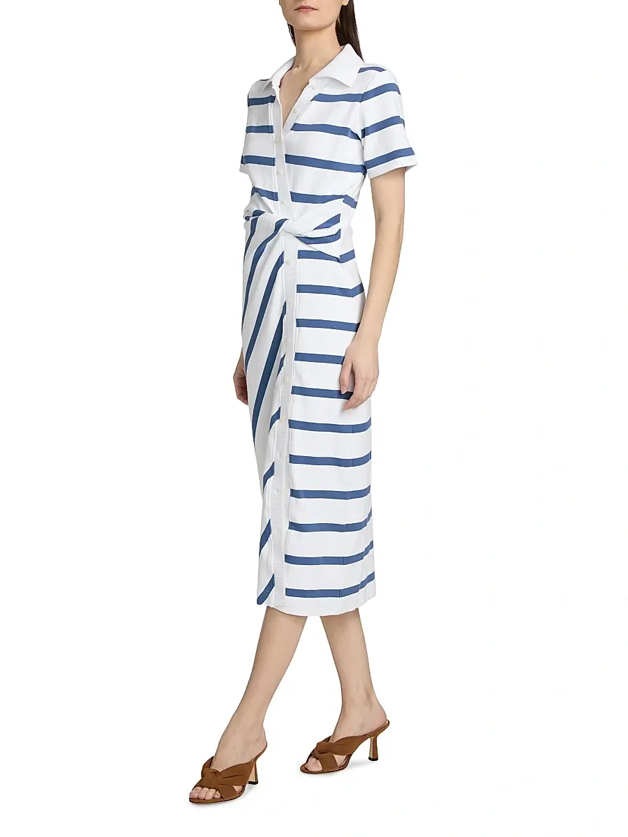 TANYA TAYLOR Women's Ellicot Striped Stretch Cotton Shirtdress | Thumbnail 4 TANYA TAYLOR Women's Ellicot Striped Stretch Cotton Shirtdress | Thumbnail 4