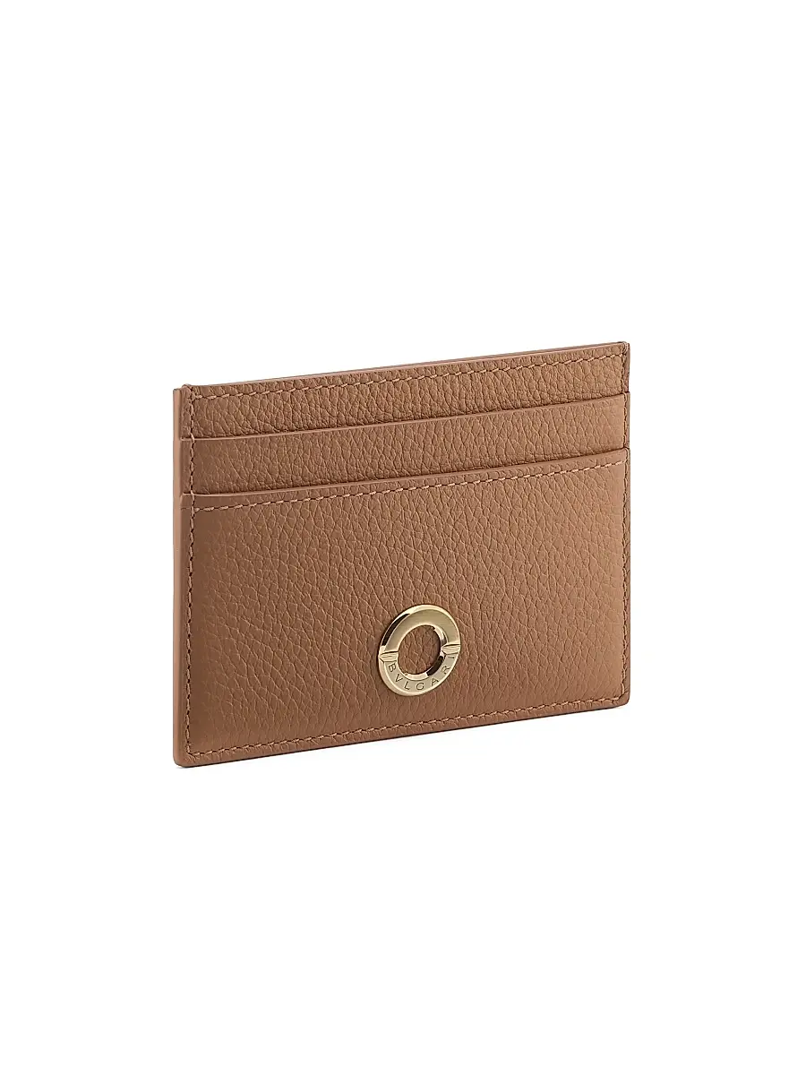 BVLGARI Women's Roma Leather Card Holder - Desert Jasper | Image 1 BVLGARI Women's Roma Leather Card Holder - Desert Jasper | Image 1