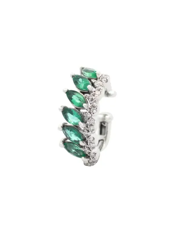 0.90ct Emerald Diamond 18K Gold Ear Cuff 0.90ct Emerald Diamond 18K Gold Ear Cuff