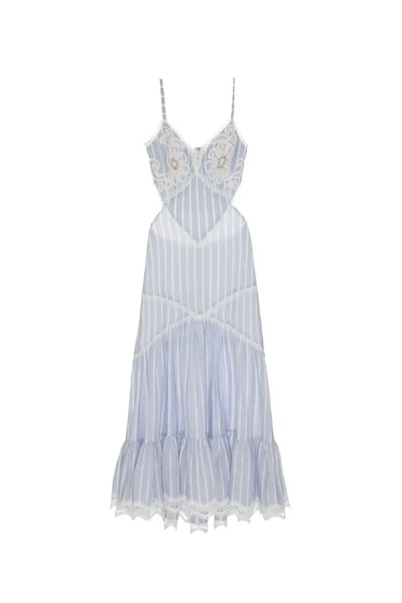 PatBo MARINE LINEN CUT OUT MIDI DRESS | Thumbnail 3 PatBo MARINE LINEN CUT OUT MIDI DRESS | Thumbnail 3