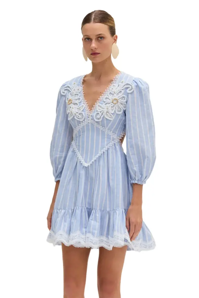 PatBo MARINE LINEN MINI DRESS