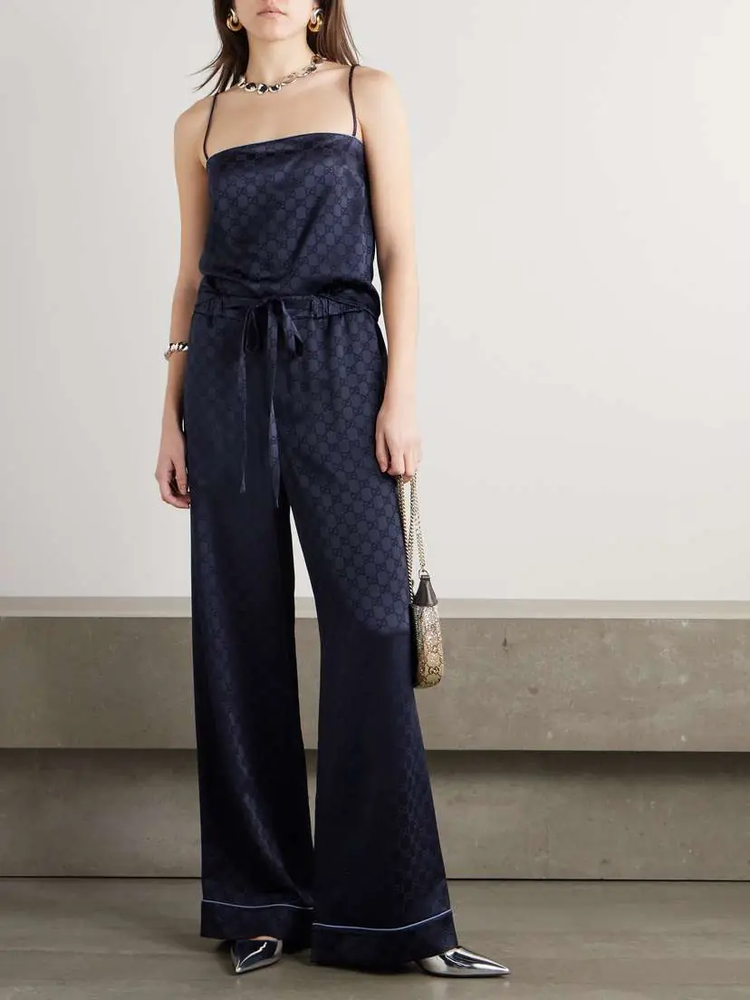Gucci Satin-jacquard Wide-leg Pants | Thumbnail 2 Gucci Satin-jacquard Wide-leg Pants | Thumbnail 2